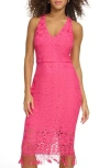 Siena Lace Sheath Dress In Pink
