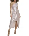 Siena Women's Liquid-knit Knot-front One-shoulder Dress