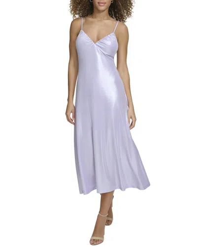 Siena Liquid Knit Midi Dress In Lilac