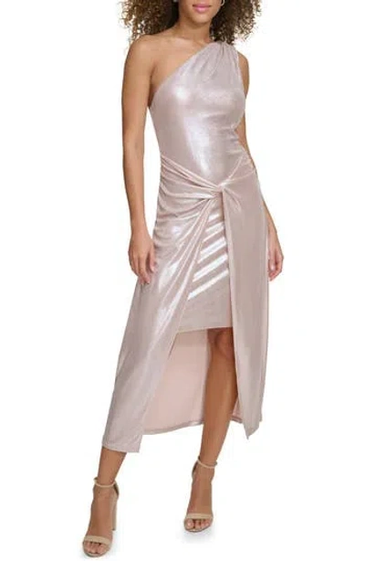 Siena Liquid Knit Walk Thru Dress In Pink