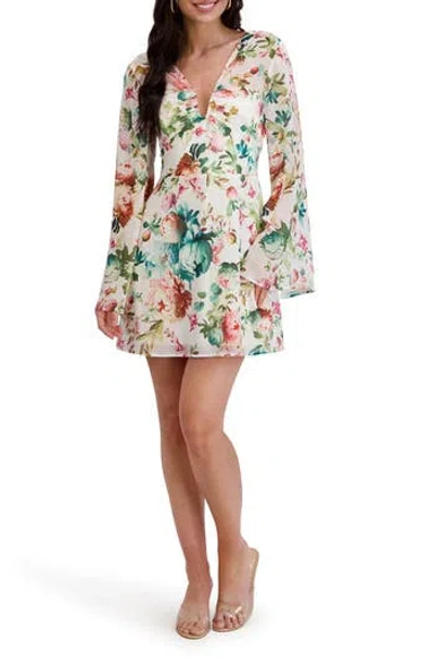 Siena Long Sleeve U-neck Dress In White