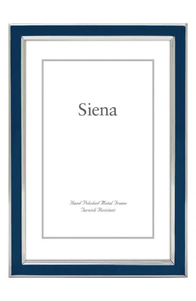 Siena Narrow Enamel 4 X 6-inch Picture Frame In Blue
