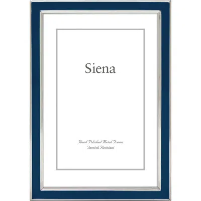 Siena Narrow Enamel 5 X 7-inch Picture Frame In Blue