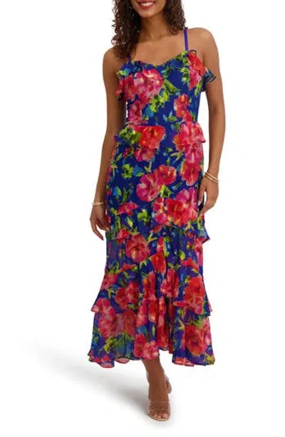 Siena Printed Chiffon Maxi Dress In Pattern