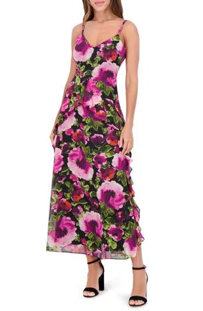 Siena Printed Chiffon Midi Dress In Multi