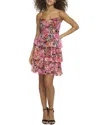 Siena Printed Iridescent Chiffon Mini Dress