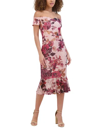 SIENA SIENA PRINTED LACE MIDI DRESS