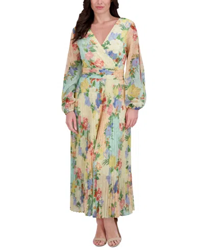 SIENA PRINTED LUREX CHIFFON DRESS