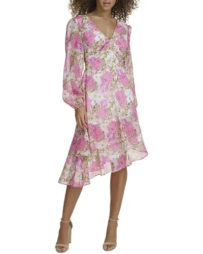SIENA SIENA PRINTED SHIMMER YORYU MIDI DRESS