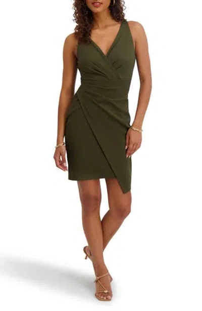 Siena Scuba Crepe Cocktail Dress In Green