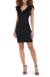 Siena Solft Touch Gab Minidress In Black