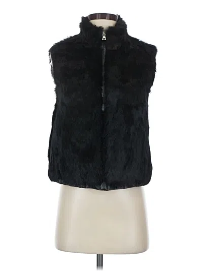 Pre-owned Siena Studio Faux Fur Vest In Black
