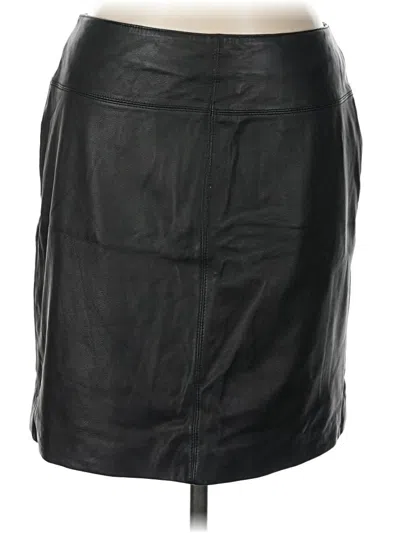 Pre-owned Siena Studio Faux Leather Skirt In Black