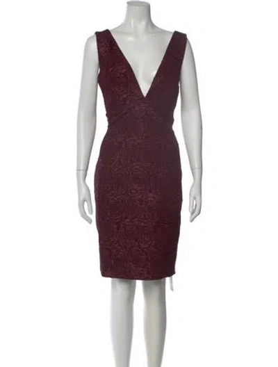 Pre-owned Siena Studio Floral Print Mini Dress W/ Tags In Burgundy