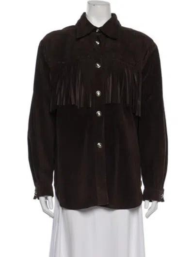 Pre-owned Siena Studio Leather Coat In Brown