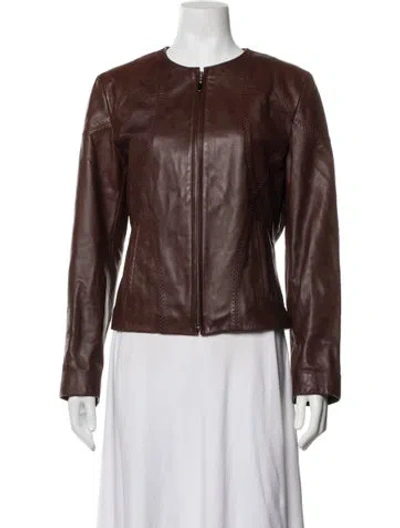 Pre-owned Siena Studio Leather Jacket In Brown