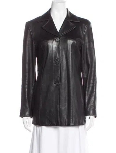 Pre-owned Siena Studio Leather Jacket In Gray
