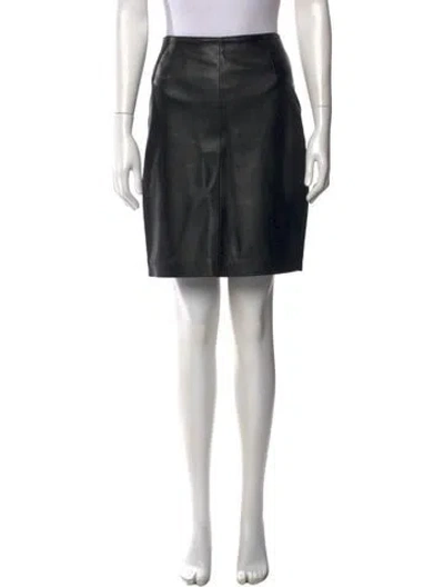 Pre-owned Siena Studio Leather Knee-length Skirt In Black