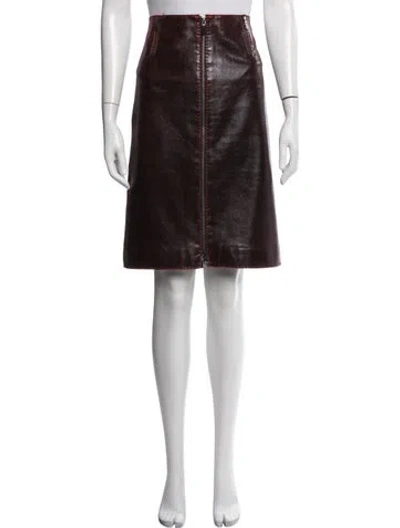 Pre-owned Siena Studio Leather Knee-length Skirt In Brown