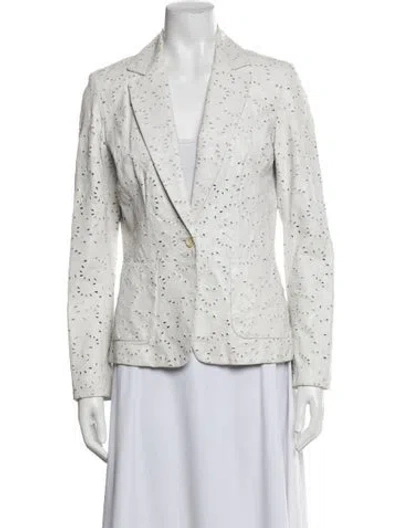 Pre-owned Siena Studio Leather Patterned Blazer In Multi