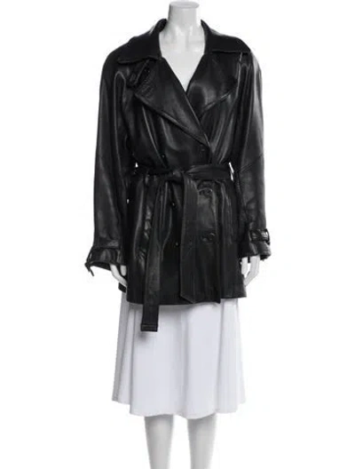 Pre-owned Siena Studio Leather Trench Coat In Multicolor