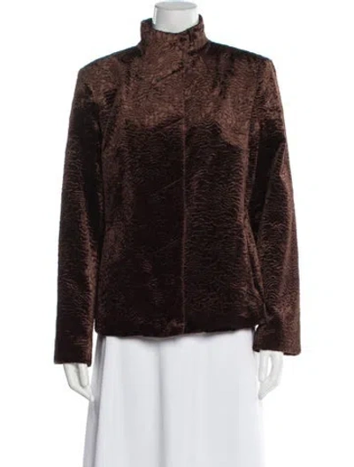 Pre-owned Siena Studio Printed Evening Jacket In Brown