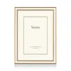 Siena White Enamel With Gold Frame, 8 X 10