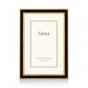 Siena Wide Enamel With Gold Frame, 4 X 6 In Black