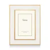 Siena Wide Enamel With Gold Frame, 8 X 10