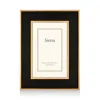 Siena Wide Enamel With Gold Frame, 8 X 10 In Black