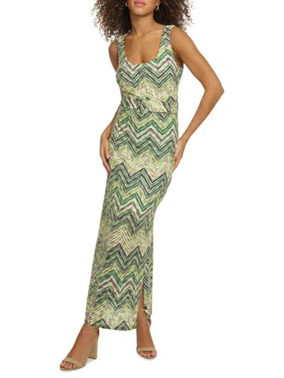 Siena Women's Belted Open-knit Maxi Dress