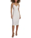 Siena Women's Embellished-strap Midi A-line Dress In White
