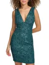 Siena Women's Floral Stretch Jacquard Minidress In Green