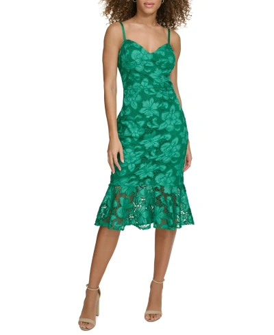 Siena Women's Lace Fit & Flare Dress In Green