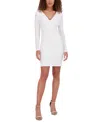 Siena Long Sleeve Jersey Knit Minidress In White