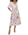 Siena Drapey Cutout Dress In Multi