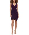 Siena Women's Origami-pleat Sleeveless Bodycon Dress In Purple