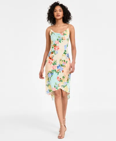 Siena Women's Printed Cowl Neck Sleeveless Sheath Dress In Multi
