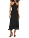 Siena Souflee Crepe Midi Dress In Black