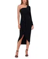 Siena Women's Ruffled One-shoulder Midi Dress In Black