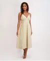 Siena Women's Stretch-woven Sleeveless A-line Dress In Neutral