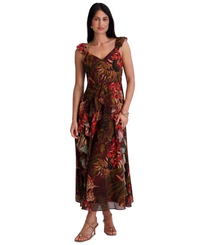 Siena Women's Sweetheart Maxi Dress In Chocolate Multi