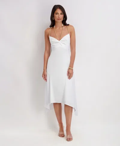 Siena Women's Sweetheart Neck Midi Dress In White