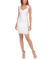 Siena Foiled Bandage Dress In White
