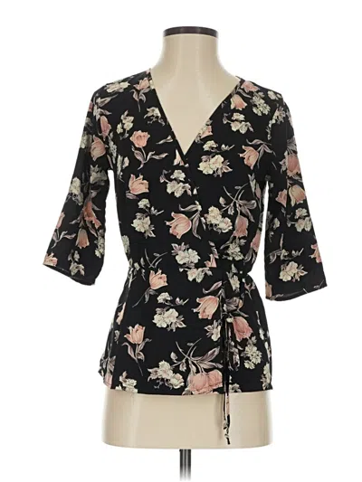 Pre-owned Sienna Sky 3/4 Sleeve Blouse In Black