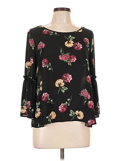 Pre-owned Sienna Sky 3/4 Sleeve Blouse In Black