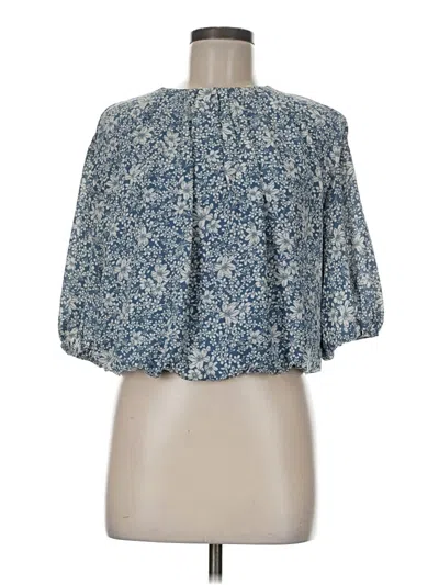 Pre-owned Sienna Sky 3/4 Sleeve Blouse In Blue