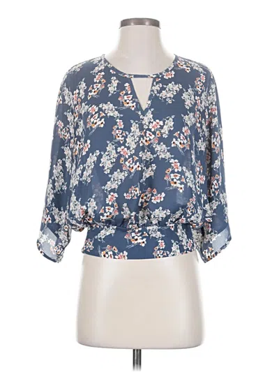 Pre-owned Sienna Sky 3/4 Sleeve Blouse In Blue