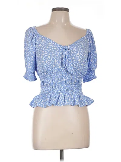 Pre-owned Sienna Sky 3/4 Sleeve Blouse In Blue