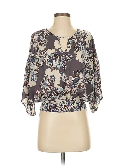 Pre-owned Sienna Sky 3/4 Sleeve Blouse In Brown